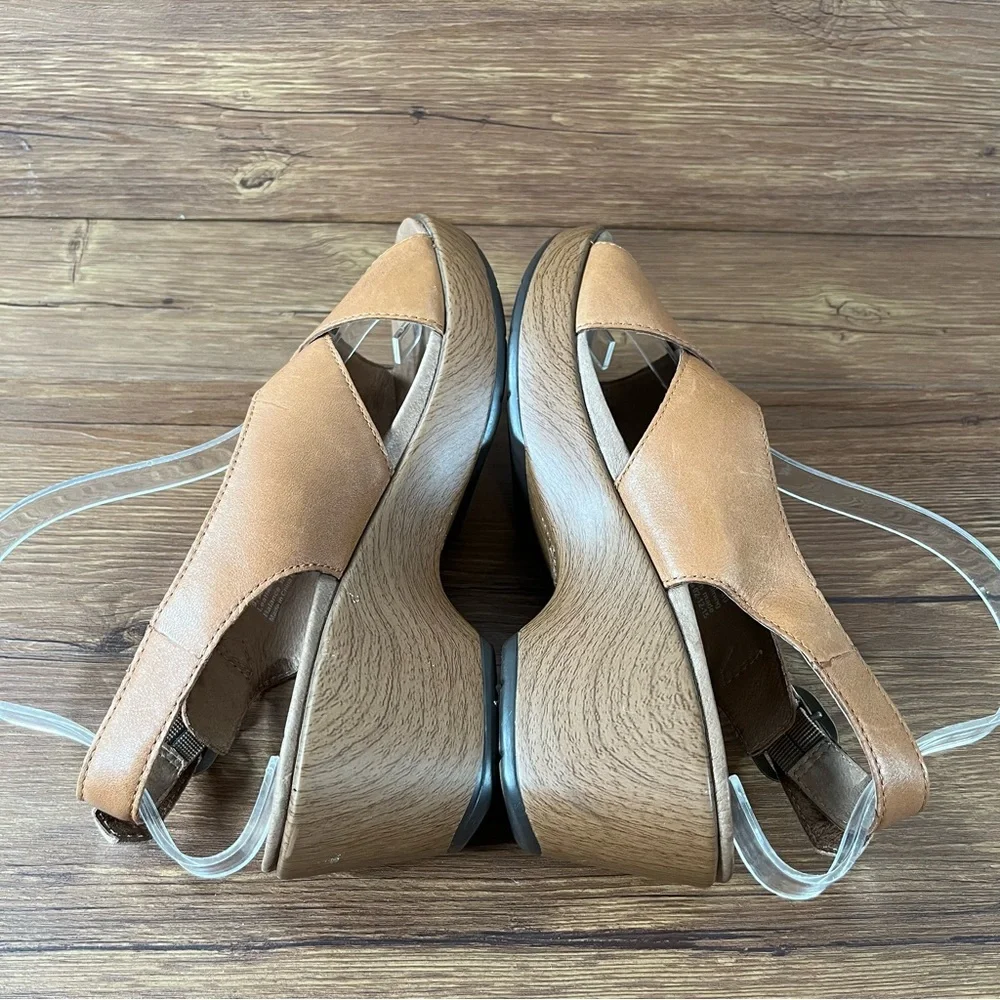 Dansko Jacinda Brown Leather Strappy Sandals Clogs Women’s Size 9.5 (40) Shoes_2